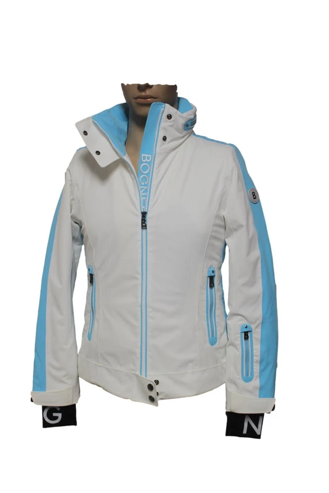 Bogner TRACY T  Damen Ski Jacke Weiß Blau Größe 36 S Neu - Bild 1 von 4