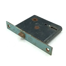 Vintage Mortise Lock Door Hardware Salvage Skeleton Keyhole NO Key Blue Paint