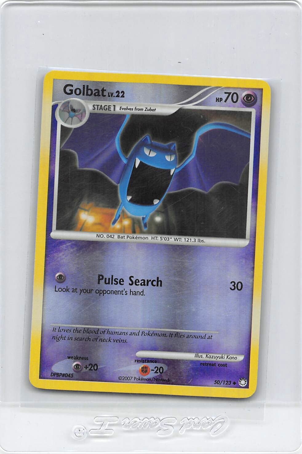 Golbat 50/123 - Mysterious Treasures - Reverse Holo - 2007 POKEMON CARD - NM/LP