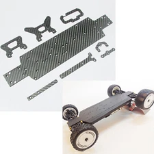 For 1/10 WLtoys 104001 RC Crawler Carbon Fiber Chassis Bottom Shock Tower Plate