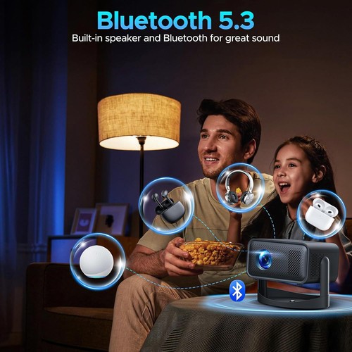 4K Projector Smart HD LED 5G WiFi Bluetooth HDMI USB Android Office Home Theater - Picture 7 of 9
