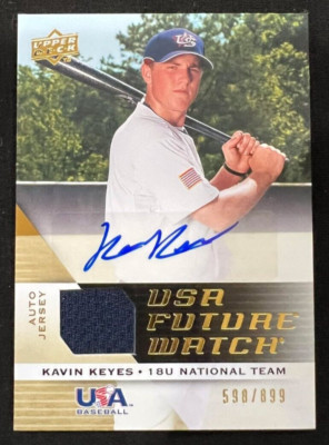 KAVIN KEYES 2009 Upper Deck USA Signature Stars Future Watch Jersey AUTO 598/899