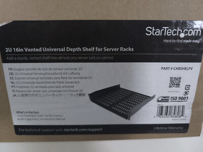 Rack 19' 2U belüftet Universal Tiefenregal für Server Etagere STARTECH CABSHELFV