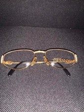 Tiffany Vintage 90s Gold Sunglasses 23k Coated Frame with Zirconia Details