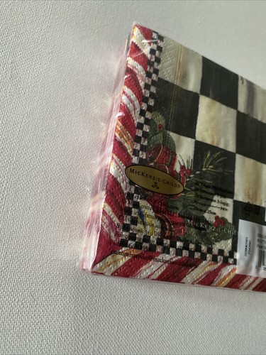 Mackenzie-Childs Scottish Bouquet Cocktail Paper Napkins 20 Per Pack NEW - Picture 4 of 6