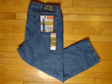 Wrangler Jeans Men 44x30 Relaxed Fit Blue Denim Straight Leg 97601VR