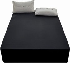 Bedding Queen Fitted Sheet Only Queen Size-Deep Pocket-Bottom Sheet-Fits 15in...