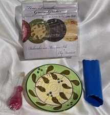 Fine French Garlic Grater Set - Item#G009 Blue Green- Dishwasher Safe