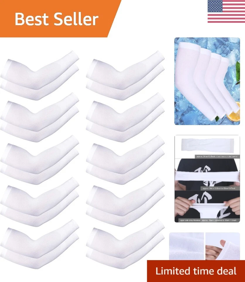 UV Protection Cooling Compression Arm Sleeves - Men Women - Cycling Fishing
Opens in a new window or
