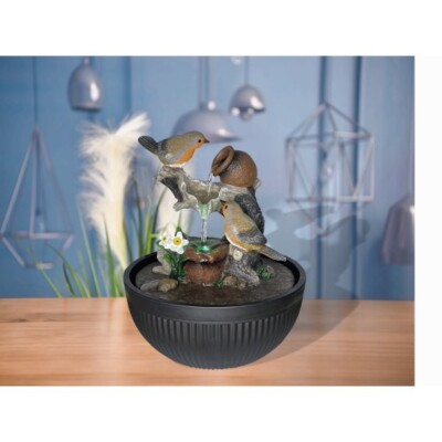 Radiant Robins Indoor Wasserspiel Brunnen Statue Home&Office Deko