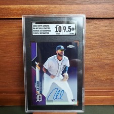 Willi Castro 2020 Topps Chrome Purple Refractor Rookie Auto RC 241/250 Tigers