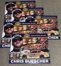 Chris Buescher Signed 2018 Bush’s Best Postcard Hero Card NASCAR Auto COA x