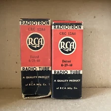 2 RCA Matching Tubes 12A6 VT-134 CV525 Beam Power Audio Radio June 29, 1940