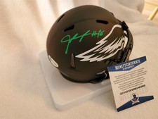JALEN REAGOR signed EAGLES ECLIPSE mini helmet BECKETT COA