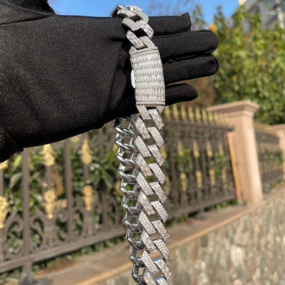 14mm Silver Stainless Steel Cuban Link Chain: Heavy Duty Bold Curb