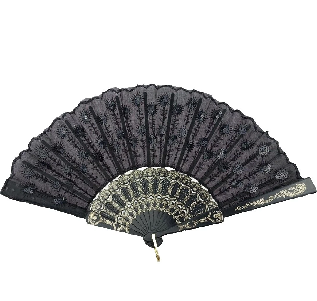 Sequin Vintage Hand Fans