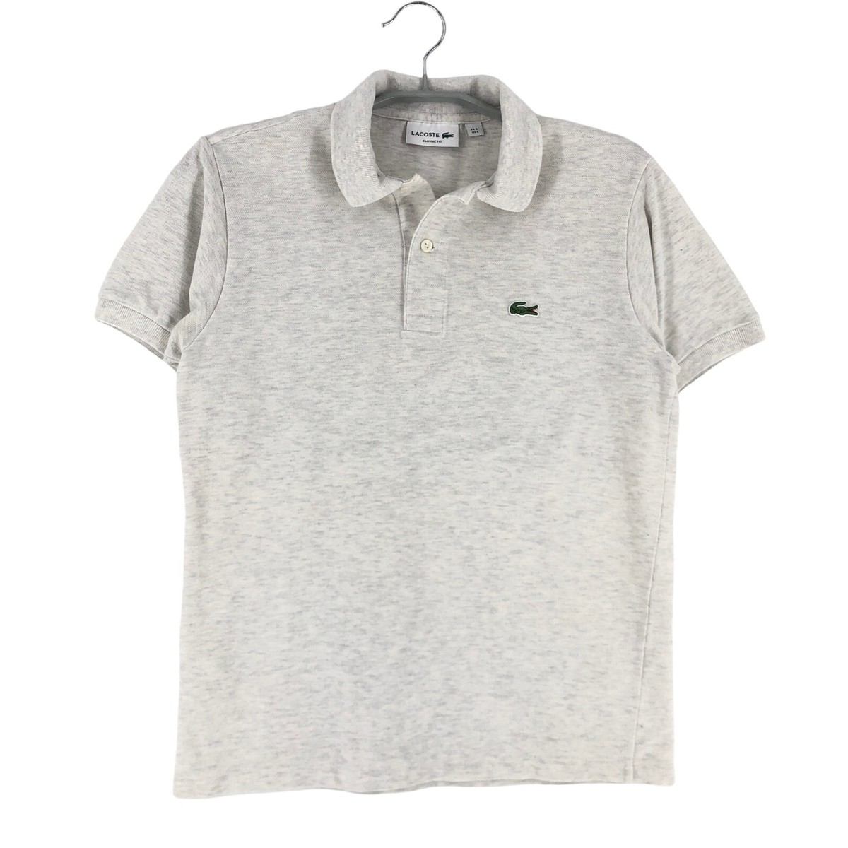 Lacoste Polohemd T-Shirt Klassische Passform Grau Herren Größe 3 