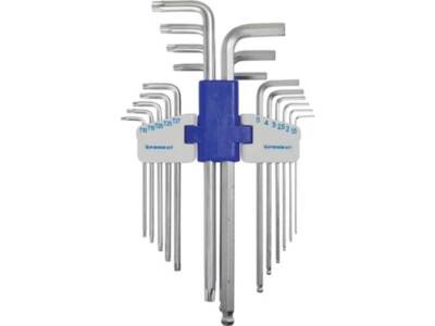 PROMAT  Winkelschraubendrehersatz Universal 18-teilig   Kunststoffhalter SW 1,5