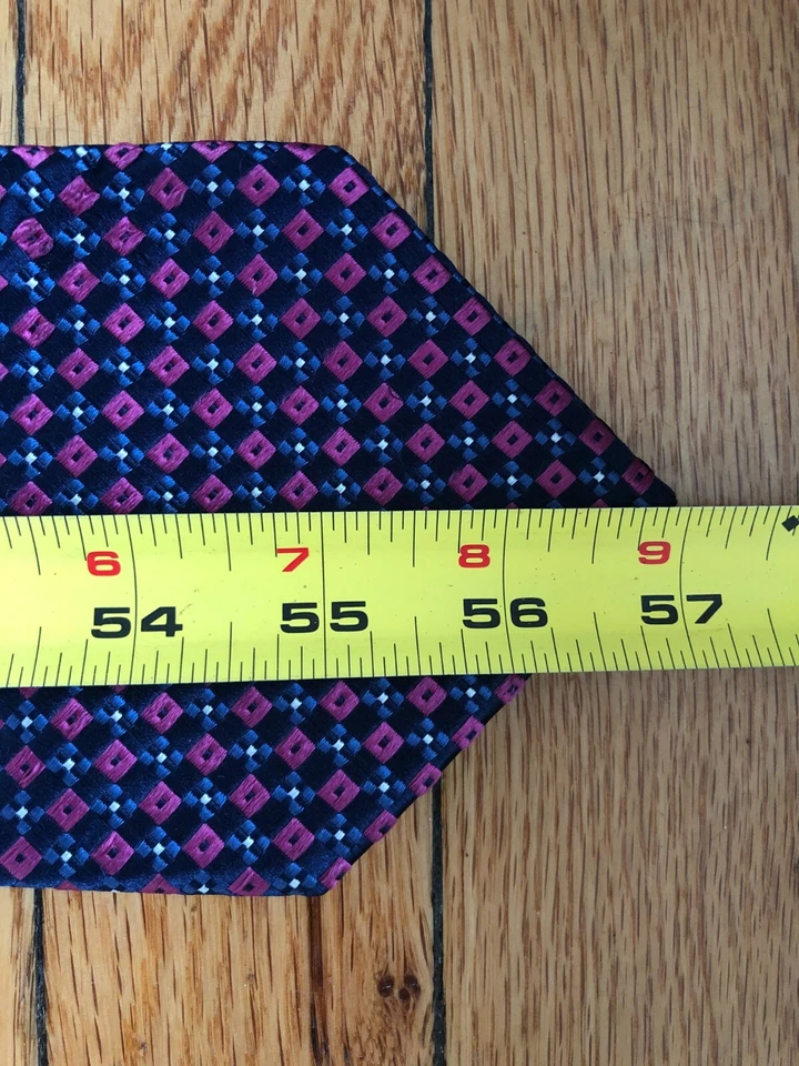 Jones New York Mens Neck tie 57"Lx4"W pink purple blue multicolor - Image 4 of 4