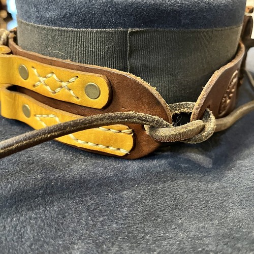 THUNDER VOICE Brown Leather Hat Band NATIVE MADE Tablets Flint Knife - Picture 16 of 19