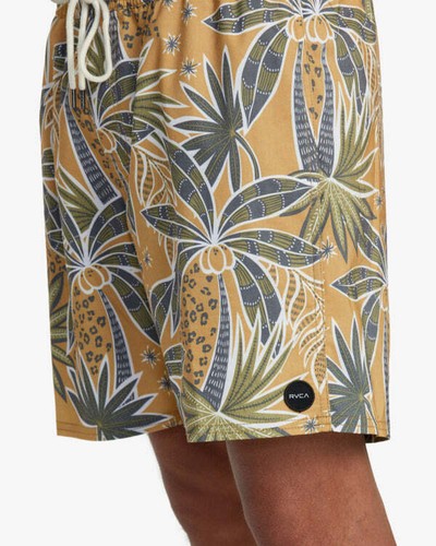 RVCA - Men's Barnes Elastic 17" Swim Shorts - Camel - Picture 2 of 3