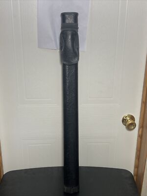 Pool Oval Cue Stick Carrying Case Holds 1 Cue Black