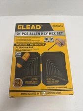 31 PCS Allenkey Hex Set/ INCH SIDE + METRIC SIZE With Extension Bar