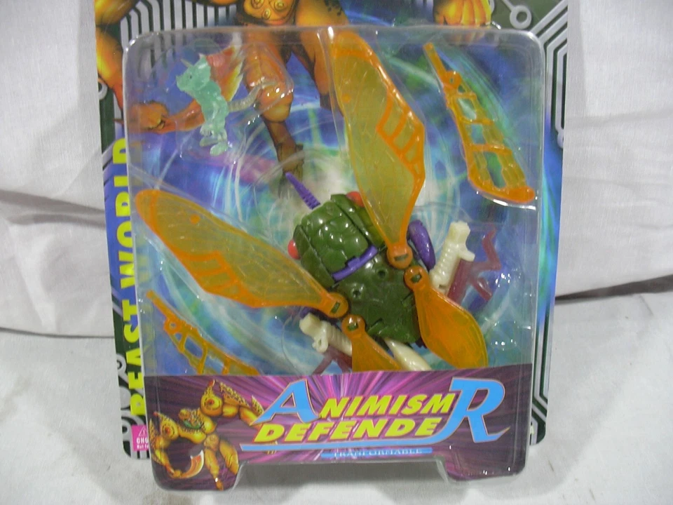 BEAST WARS '90 TRANSFORMERS ANIMISM DEFENDER 12 cm CICADACON ROBOT CICALA 15 cm - Immagine 2 di 4