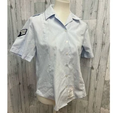 Defense Logistics Agency Wings Womens Size 12 Tuck In Button Down Uniform Shirt