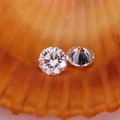 AAA++ 2 Ct White Color Diamond Round cut Natural D Grade 2 Pcs VVS1 +Free Gift