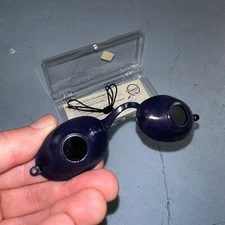 Vintage 1986 LUCAS Super Sunnies Eyeshields Navy Tanning Bed Protection Eyewear