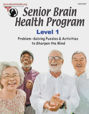 Senior Brain Health Research-Based Problem-Solving Puzzle/Activity Workbook