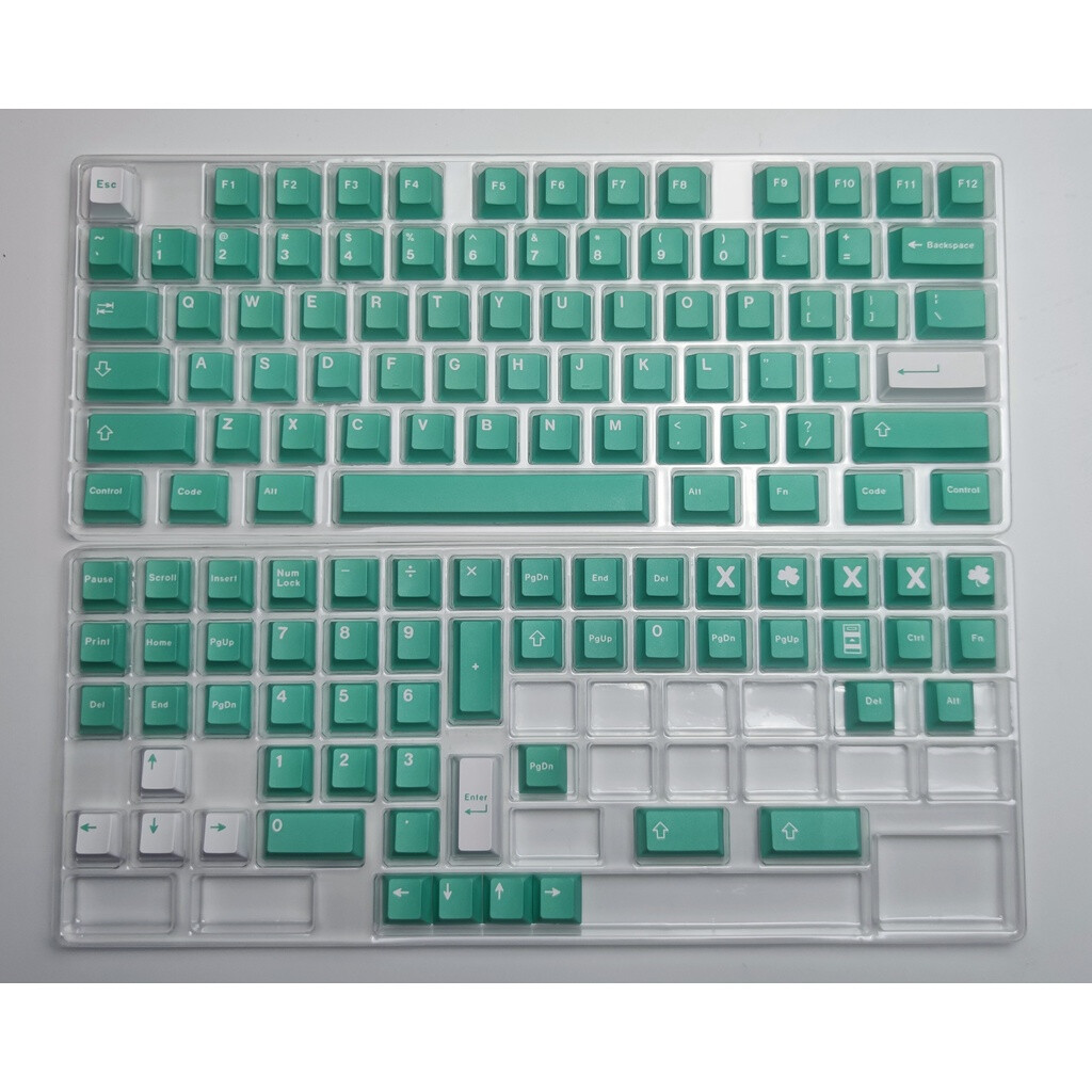 ミントグリーン クイーンマキシデコレータ DIY Mint Green Keycap PBT 129 Keys keycaps Cherry Profile DYE-SUB