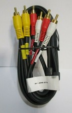 LOT OF ( 6 ) STEREN 6FT 3-RCA COMPOSITE A/V CABLES RG59 