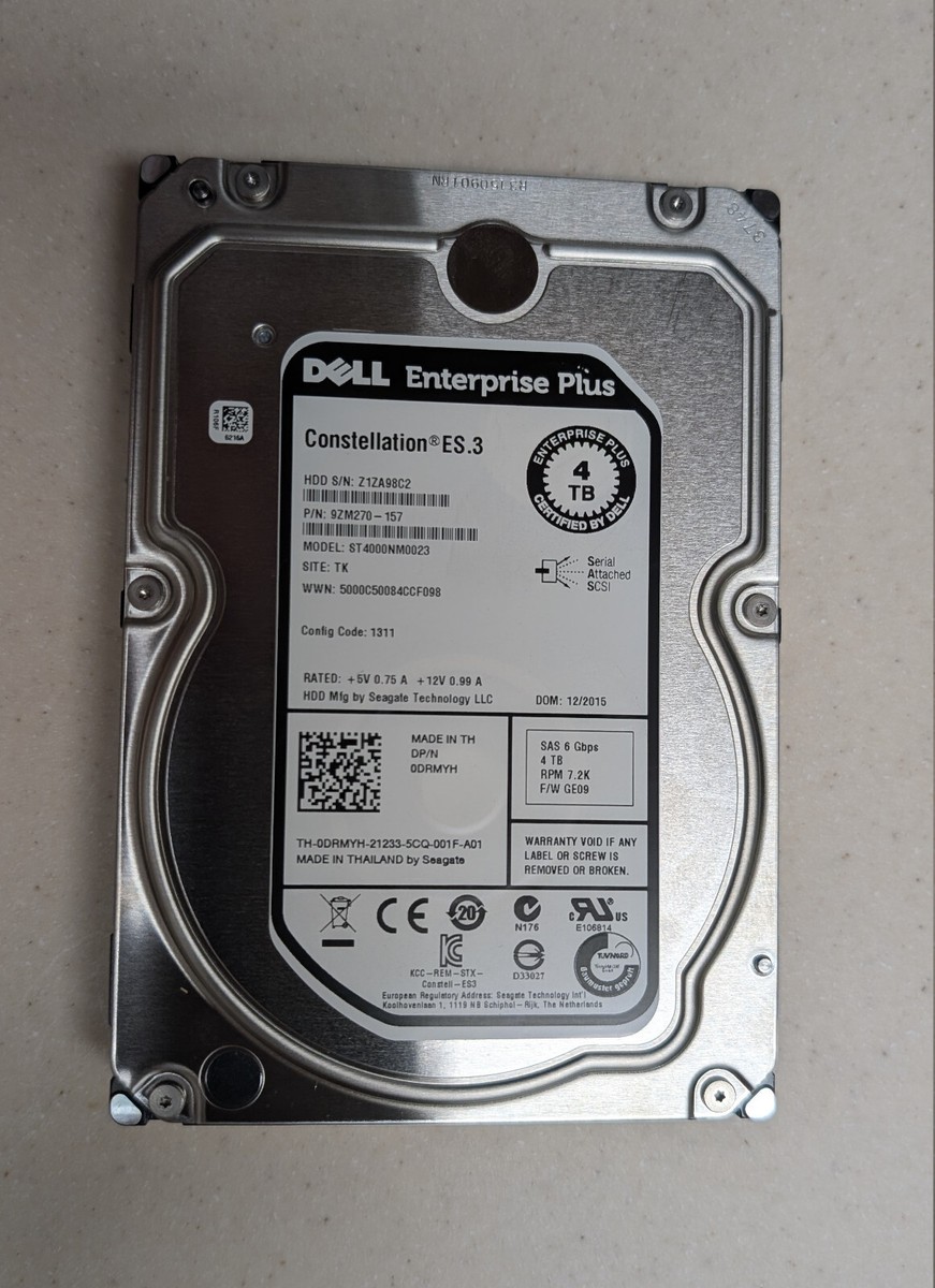 SEAGATE ST4000NM0023 4TB ハードディスク ST4000NM0023 Seagate 4TB 3.5 inch SAS Server Enterprise Hard