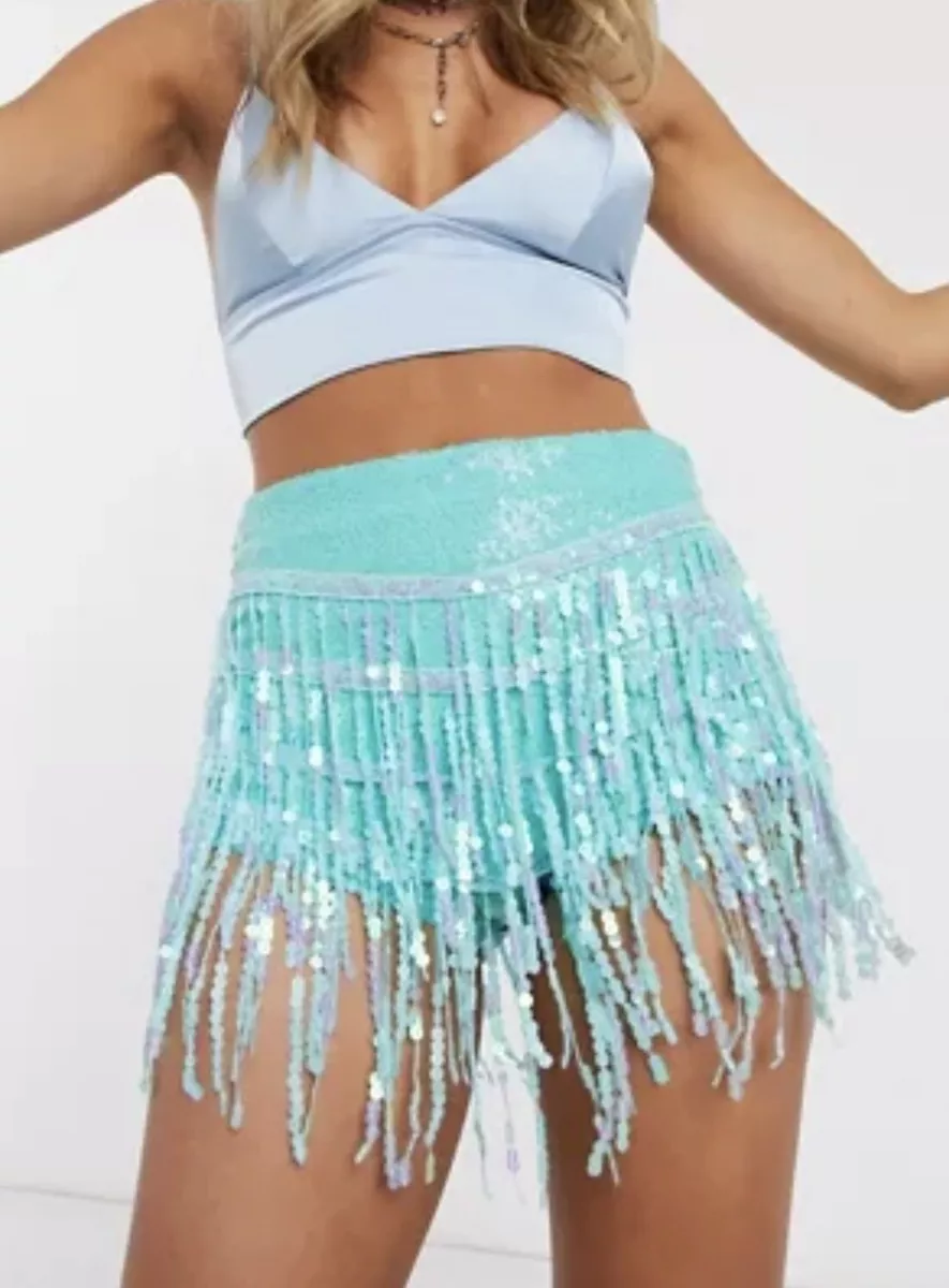 Sequin tassel 2025 hot pants
