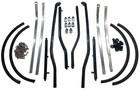 LAMBRETTA GP BLACK FLOOR RUNNER KIT WITH S. STEEL CHANNELS / END CAP & FIXINGS