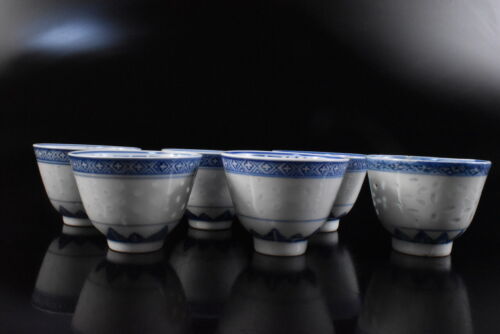 F1674: Chinese Blue&White Firefly watermarks  TEA CUP  Bundle sale, auto - Picture 1 of 6