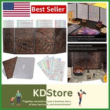 D D Dungeon Master Screen: Lightweight, Embossed Leather with Game Organizer