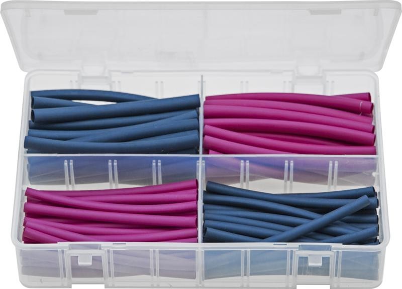 Assorted Box of Electrical Cable Heat Shrink Tubing 4.8mm & 6.4mm 100pc - AB221