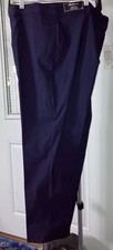   49 NWT ALFRED DUNNER SIZE 18 PANTS NAVY BLUE PROPORTIONED SHORT MA74