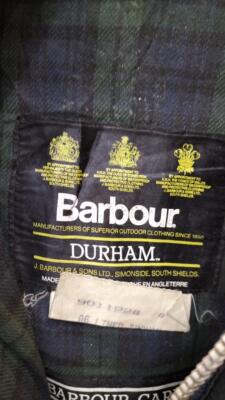 Barbour Durham Oiled Jacket Made in England 90s Vintage Large | eBay