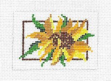 Sunflower to fit Planet Earth ID TAG  HP Needlepoint Canvas by N.Crossings
