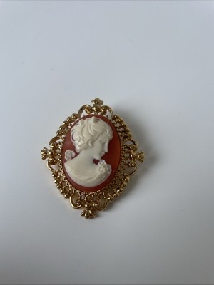 Vintage Brosche Avon viktorianischer Stil Parfüm Medaillon 26,7 g/4,9 x 4,2 cm