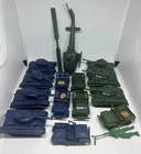 Vintage 1983 GI Joe Tyco Train & Battle Play Lot of 14 Tanks, Jeeps & Helicopter