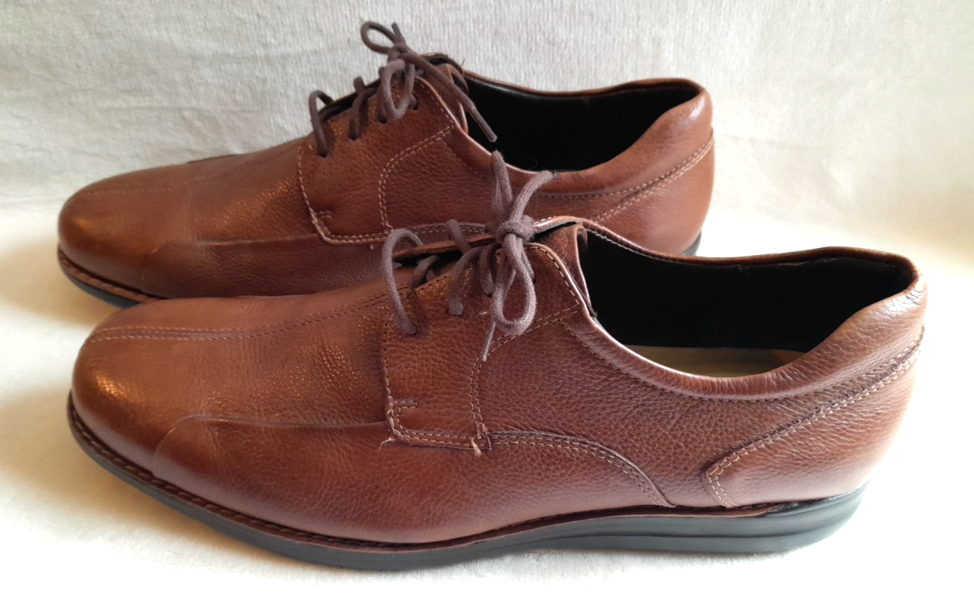 SAOLA Scarpe da uomo Johnston & Murphy Shuler bicicletta pelle di pecora marrone taglia 11 5