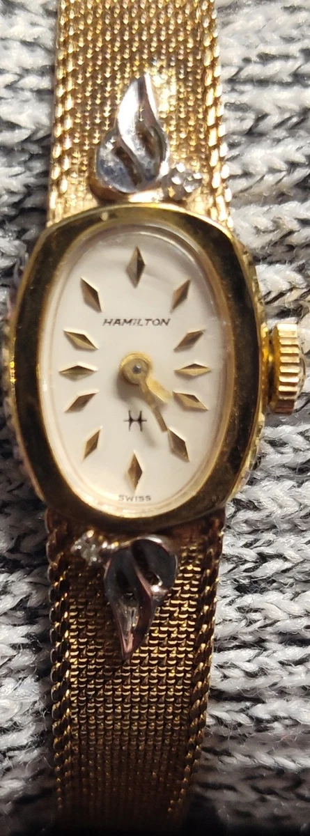 Hamilton Women Gold Plated Case Wristwatches for sale | eBay display picture 3