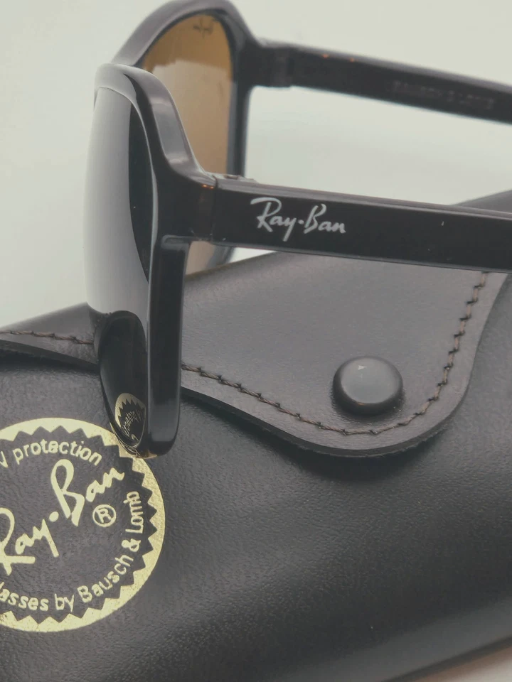 VINTAGE B&L RAY BAN France Brown SKI SUNGLASSES w/ Original Case - Image 3 of 4