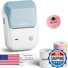 NIIMBOT 2Inch Label Maker Machine with 3 Tape, B1 Portable Sticker Printer for S