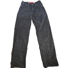 Vintage Levis SilverTab Loose Fit Black Jeans Made in USA 90s Baggy Denim 7 JR M